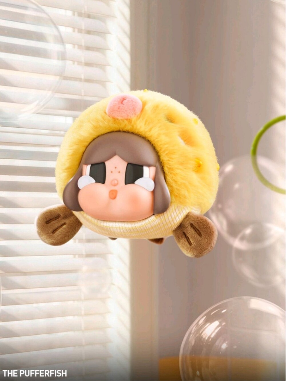 CRYBABY Cry Me An Ocean Series " Vinyl Plush Pendant NEW - The Pufferfish - Picture 3 of 5